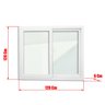 Janela de PVC 120x120cm 2 Folhas com Vidro Liso ITEC Brimak - 7