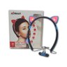 Fone Orelha de Gato Headphone Bluetooth Sem fio Led Tiara Azul - 4