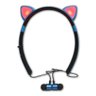 Fone Orelha de Gato Headphone Bluetooth Sem fio Led Tiara Azul - 1