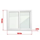 Ver imagem 7 de Janela de PVC 120x150cm 2 Folhas com Vidro Liso ITEC Brimak