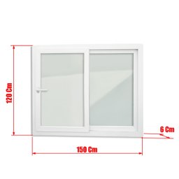 Janela de PVC 120x150cm 2 Folhas com Vidro Liso e Cremona ITEC Brimak - 7