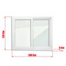 Janela de PVC 120x200cm 2 Folhas com Vidro Liso ITEC Brimak - 7