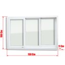 Ver imagem 7 de Janela de PVC 100x150cm 3 Folhas com Vidro Liso ITEC Brimak
