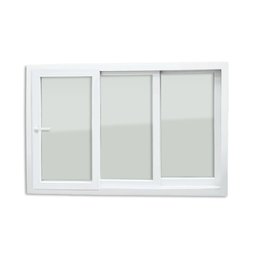 Janela de PVC 100x150cm 3 Folhas com Vidro Liso e Cremona ITEC Brimak - 6