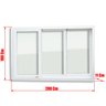 Janela de PVC 100x200cm 3 Folhas com Vidro Liso ITEC Brimak - 7