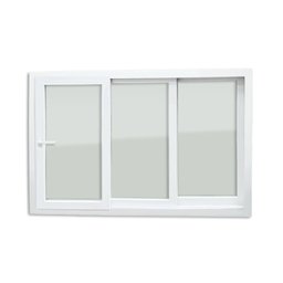 Janela de PVC 100x240cm 3 Folhas com Vidro Liso e Cremona ITEC Brimak - 6