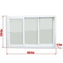 Ver imagem 7 de Janela de PVC 120x150cm 3 Folhas com Vidro Liso e Cremona Itec Brimak Branco