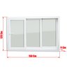 Janela de PVC 120x150cm 3 Folhas com Vidro Liso e Cremona ITEC Brimak - 7