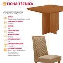 Ver imagem 7 de Mesa de Jantar Olimpia 90cm Tampo MDF Laminado Canto Copo com 4 Cadeiras Yasmin