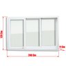 Janela de PVC 120x240cm 3 Folhas com Vidro Liso ITEC Brimak - 7