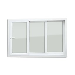 Janela de PVC 120x240cm 3 Folhas com Vidro Liso e Cremona ITEC Brimak - 6
