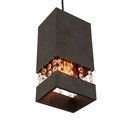 Ver imagem 5 de Pendente Luna em Madeira e Cristais – Ébano, Bivolt, Soquete E27