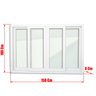 Janela de PVC 100x150cm 4 Folhas com Vidro Liso ITEC Brimak - 7