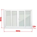 Ver imagem 7 de Janela de PVC 100x150cm 4 Folhas com Vidro Liso e Cremona ITEC Brimak