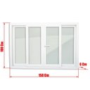 Ver imagem 7 de Janela de PVC 100x150cm 4 Folhas com Vidro Liso e Cremona Itec Brimak Branco