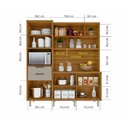 Ver imagem 4 de Cozinha Compacta 180cm 100% MDF Imperatriz Marrom/Off White - Nesher