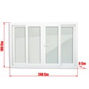 Ver imagem 7 de Janela de PVC 100x240cm 4 Folhas com Vidro Liso e Cremona ITEC Brimak
