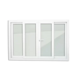 Janela de PVC 100x240cm 4 Folhas com Vidro Liso e Cremona ITEC Brimak - 6
