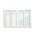 Ver imagem 6 de Janela de PVC 120x240cm 4 Folhas com Vidro Liso ITEC Brimak