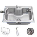 Ver imagem 6 de Cuba Pia Cozinha Gourmet Aço Inox 50x40 C Acessórios Fc-73