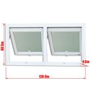 Ver imagem 7 de Janela de PVC Maxim-Ar 60x120cm 2 Basculas com Vidro Mini Boreal ITEC Brimak