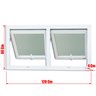 Janela de PVC Maxim-Ar 60x120cm 2 Basculas com Vidro Mini Boreal ITEC Brimak - 7