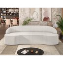 Ver imagem 2 de Sofá 4 Lugares Curvo Sala de Estar Living Lótus D02 Bouclê Creme 230 cm B-54 - Lyam Decor