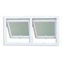Ver imagem 6 de Janela de PVC Maxim-Ar 80x120cm 2 Basculas com Vidro Mini Boreal Itec Brimak Branco