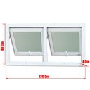 Ver imagem 7 de Janela de PVC Maxim-Ar 80x120cm 2 Basculas com Vidro Mini Boreal Itec Brimak Branco
