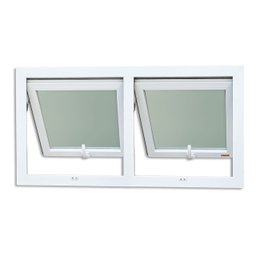 Janela de PVC Maxim-Ar 80x120cm 2 Basculas com Vidro Mini Boreal ITEC Brimak - 6