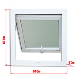 Janela de PVC Maxim-Ar 60x60cm com Vidro Mini Boreal ITEC Brimak - 7