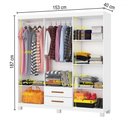 Ver imagem 4 de Guarda-roupa Solteiro Aurora 6 Portas 2 Gavetas com Espelho 22117 Branco - Carioca Móveis