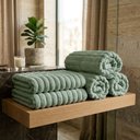 Ver imagem 2 de Jogo de Toalha Banho Banhão Premium Wave 4 Peças 100% Algodão Super Macio Premium Casa Dona