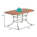 Ver imagem 4 de Mesa para Cozinha 1547 Aço C/tampo Madeirado 160x90cm Freijo C/ Rose - Carraro