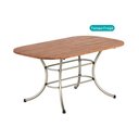 Ver imagem 3 de Mesa para Cozinha 1547 Aço C/tampo Madeirado 160x90cm Freijo C/ Rose - Carraro