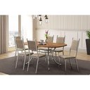 Ver imagem 7 de Mesa para Cozinha 1547 Aço C/tampo Madeirado 160x90cm Freijo C/ Rose - Carraro
