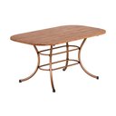 Ver imagem 1 de Mesa para Cozinha 1547 Aço C/tampo Madeirado 160x90cm Freijo C/ Rose - Carraro