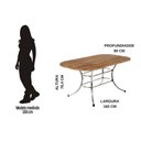 Ver imagem 5 de Mesa para Cozinha 1547 Aço C/tampo Madeirado 160x90cm Freijo C/ Rose - Carraro