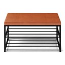 Ver imagem 6 de Kit 02 Sapateiras Calçadeira Puff Closet Zuri 85cm 02 Prateleiras New Dallas Whisky - Abmaza
