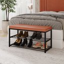 Ver imagem 4 de Kit 02 Sapateiras Calçadeira Puff Closet Zuri 85cm 02 Prateleiras New Dallas Whisky - Abmaza