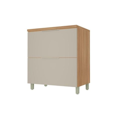 Balcão Cozinha Nesher Marquesa 1PTA 1GAV 80cm Nature/Greige