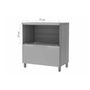 Ver imagem 2 de Balcão Cozinha Nesher Marquesa 1PTA 1GAV 80cm Nature/Greige
