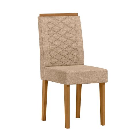 Cadeira Sala Jantar Aurea Kit 2 Ype/linho Areia