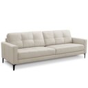 Ver imagem 1 de Sofá 3 Lugares para Sala Living Industrial 240cm Amélie L06 Couro Off White - Lyam Decor