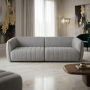 Ver imagem 1 de Sofá Orgânico Oslo 252cm Linho Premium Design Curvo Minimalista Escandinavo para Sala de Estar Luxo: