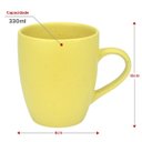 Ver imagem 3 de Kit 2 Canecas Xícaras de Cerâmica Chá Café Artisan 330ml:yellow