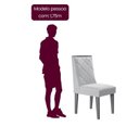 Ver imagem 6 de Conjunto Sala de Jantar Mesa Tampo MDF/Vidro 6 Cadeiras Ester Off White/Capuccino/Marromle