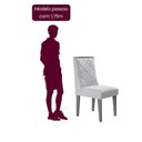 Ver imagem 6 de Conjunto Sala de Jantar Mesa Tampo MDF/Vidro 6 Cadeiras Ester Off White/Capuccino/Marromle