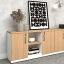 Ver imagem 1 de Armário Baixo para Escritório 120 Cm Linha de Alto Padrão