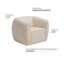 Ver imagem 3 de Poltrona Decorativa Premium Provença Bouclé Off White - Nexta Casa